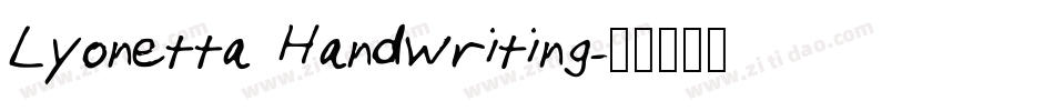 Lyonetta Handwriting字体转换